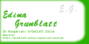 edina grunblatt business card